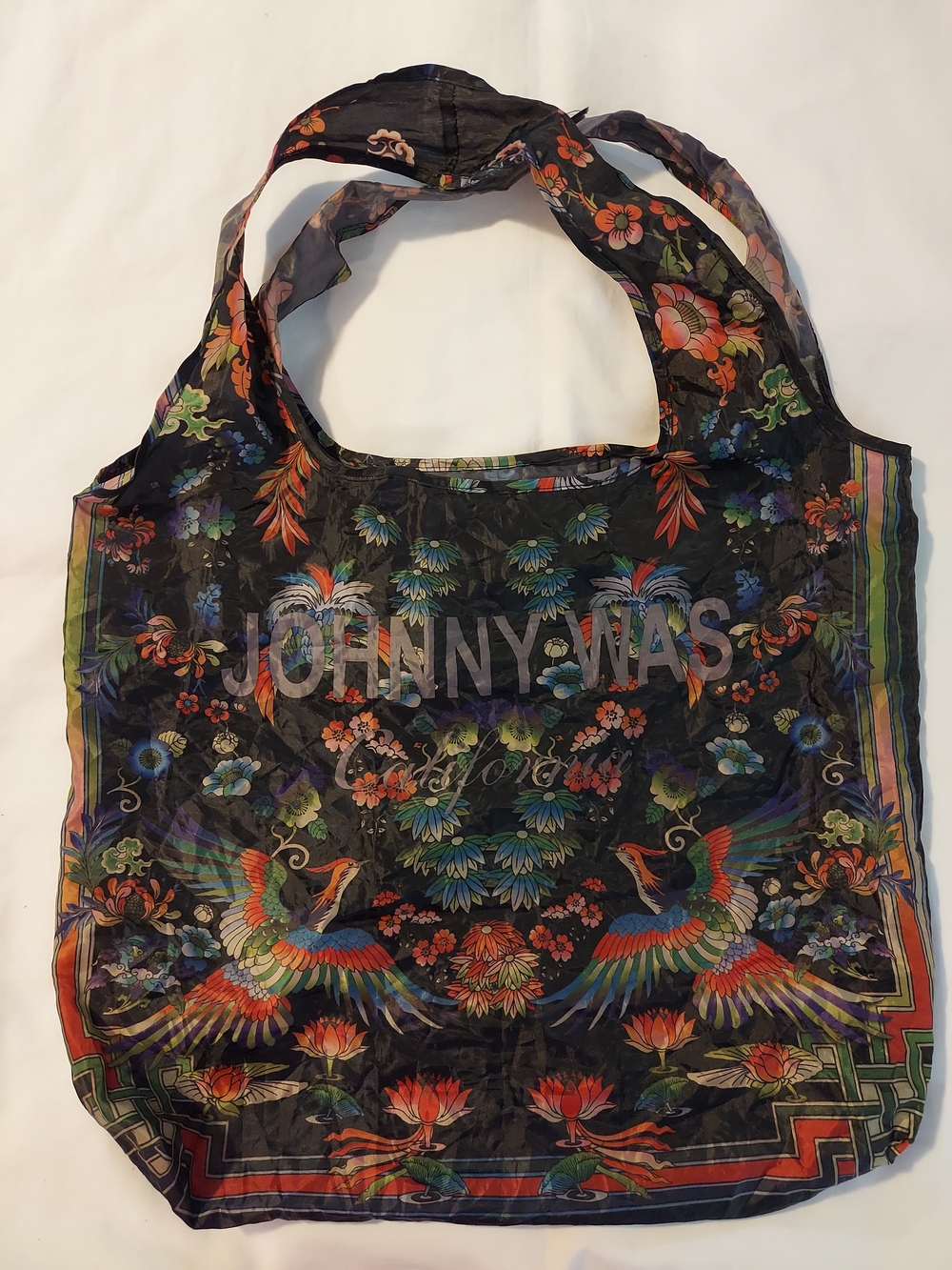 Johnny Was California Reusable Nylon Tote Bag – Floral Phoenix Boho Shopper